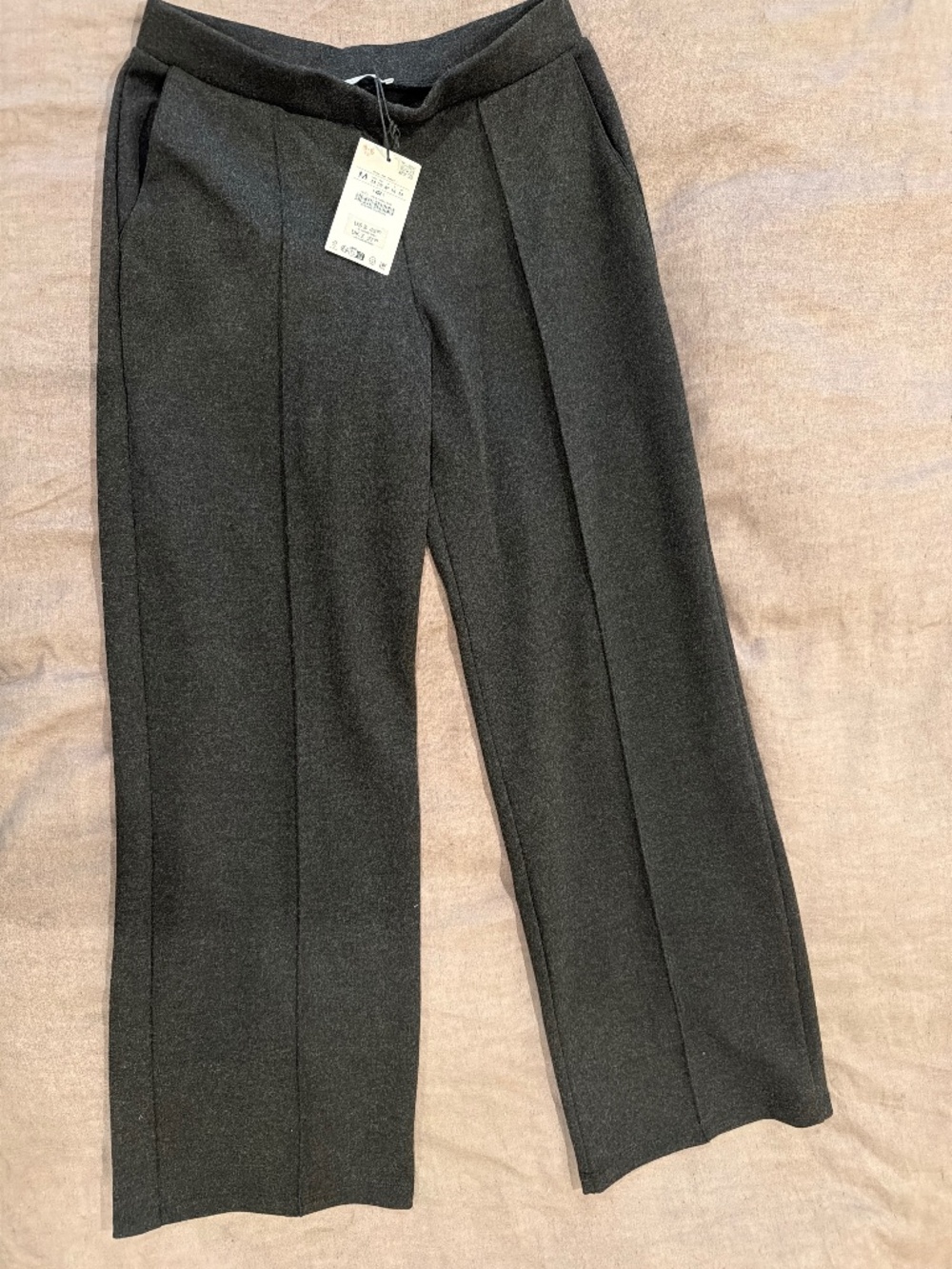 Zara Charcoal Gray Pull-On Pants | Size M | NWT